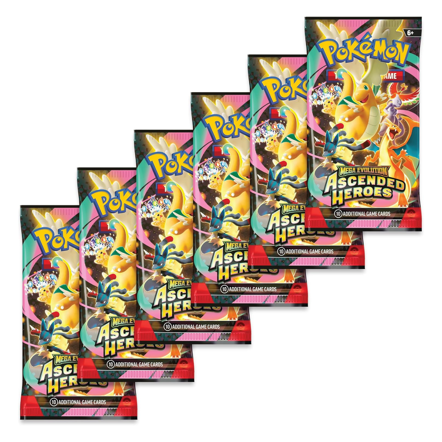 Pokémon TCG Mega Evolution Ascended Heroes Booster Bundle 6 Packs