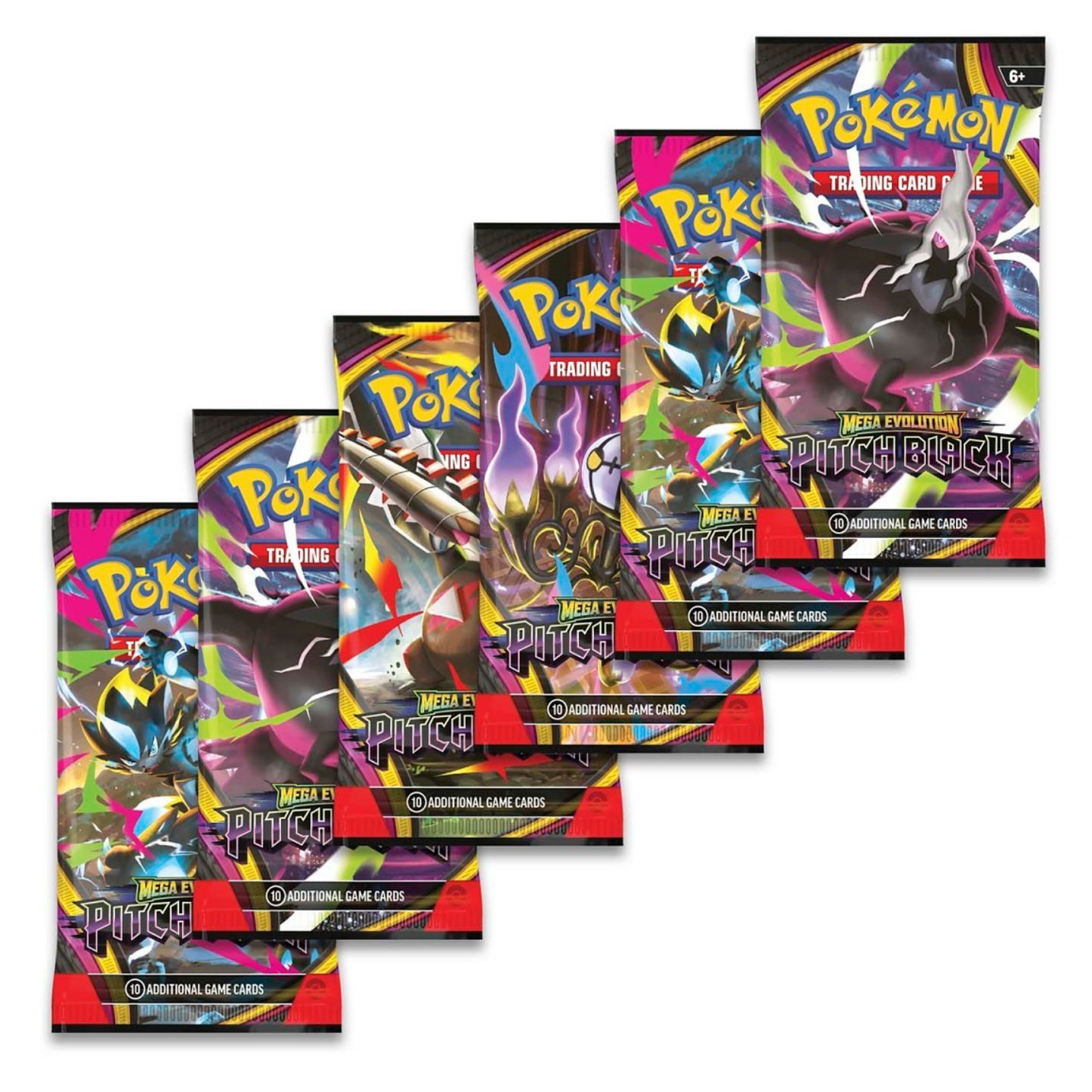 Pokémon TCG Mega Evolution Pitch Black Booster Bundle 6 Packs