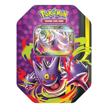 Pokémon TCG Mega Moonlit Tin Mega Gengar ex 4Packs
