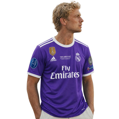 Cristiano Ronaldo CR7 Real Madrid Away Jersey 2017 – Official Adidas Men's Soccer Shirt | UEFA Champions League Final Edition